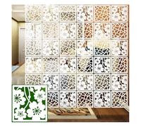 Out Indoor Room Separator,Foldable Partition Wall Decor Hollow Carving Design,for Living Dining Sitting Hotel Decoration(39x39cm-10pieces)