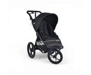 Out’n’About Nipper Compact Travel Stroller, Cabin Size, 8.9kg, Summit Black | All-Terrain, Newborn to 4 Years, One-Hand Fold, Certified for Running, Puncture-Proof Wheels, Rain Cover & Travel Backpack