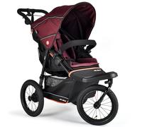 Out’n’About Nipper V6 Plus Pushchair with Raincover | Lightweight All-Terrain Buggy with 14” Wheels, Handlebar Brake & Compact Fold | Running Certified Stroller for Baby to Toddler - Brambleberry Red