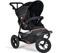 Out’n’About Nipper V6 Pushchair | Lightweight All-Terrain 3-Wheel Buggy with 12” Air-Filled Tyres, Compact Fold Stroller for Newborn to Toddler, Car Seat & Carrycot Compatible - Summit Black