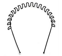 Out Of Box Men Women Zig Zag Tooth Metal Headband Hair Band (Zed Black) (Set Of 1)