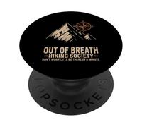 Out Of Breath Hiking Society Dont Worry Camping Hikers PopSockets Adhesive PopGrip