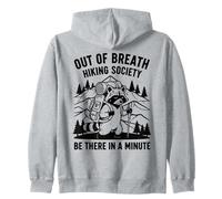 Out Of Breath Hiking Society Raccoon Funny Outdoor Nature Zip Hoodie