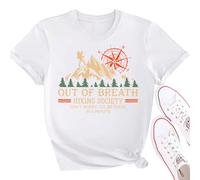 Out of Breath Hiking Society Tshirt, Out of Breath Hiking Society I'll Be There in A Minute T-Shirt White