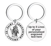 Out of Cornwall Personalised St Christopher Keyring