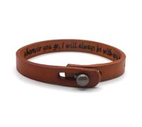 Out of Cornwall Secret Message bracelet with Personalised Hidden Message made from Genuine Leather with Adjustable Length