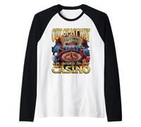 Out of My Way Going to Casino Funny Gambling Meme Bootleg Raglan Baseball Tee