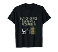 Out-of-Office Currently Recharging Battery Humor T-Shirt