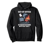 Out of Office In Negotiations with My Grill Labor Day Pullover Hoodie