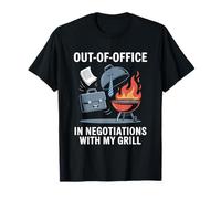 Out of Office In Negotiations with My Grill Labor Day T-Shirt