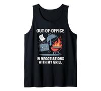Out of Office In Negotiations with My Grill Labor Day Tank Top