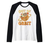 Out of Orbit Donut Rocket Waffle Planet Raglan Baseball Tee