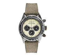 Out of Order CRONOGRAPH PALUDE Cream Quartz Steel Leather Ruined Vintage Men's Watch