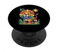Out Of Pre K, Kindergarten Lion Playful Vibes PopSockets Adhesive PopGrip