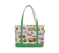 Out of Print Richard Scarry Cars and Trucks and Things That Go Large Zippered Tote, Natural, One Size