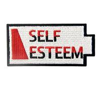 Out of Self Esteem Embroidered Patch Moral Applique Iron On Sew On Emblem