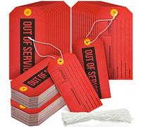 Out of Service Tags, Red Tags, Maintenance Required Tags with Cotton String, 8 Inch Tag(200 Pack)