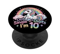 Out Of Single Digits I’m 10 Unicorn Lover Birthday Design PopSockets Adhesive PopGrip