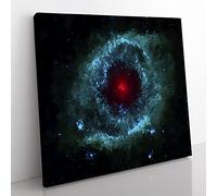 Out of Space Vol.15 in Abstract Modern Canvas Wall Art Print Ready to Hang, Framed Picture for Living Room Bedroom Home Office Décor, 50x50 cm (20x20 Inch)