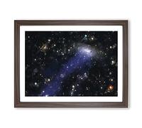 Out Of Space Vol.17 In Abstract Modern Art Framed Print | A3 Walnut Framed Wall Art | Ready to Hang | Abstract Space Picture | Living Room Bedroom Lounge Office