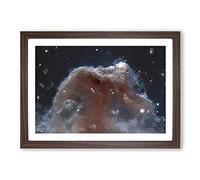 Out of Space Vol.21 in Abstract Framed Print | A2 Walnut Framed Wall Art | Ready to Hang | Abstract Space Picture | Living Room Bedroom Lounge Office