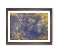 Out Of Space Vol.24 In Abstract Modern Art Framed Wall Art Print, Ready to Hang Picture for Living Room Bedroom Home Office Décor, Walnut A2 (64 x 46 cm)