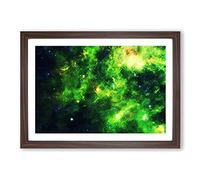 Out of Space Vol.26 in Abstract Framed Print | A2 Walnut Framed Wall Art | Ready to Hang | Abstract Space Picture | Living Room Bedroom Lounge Office