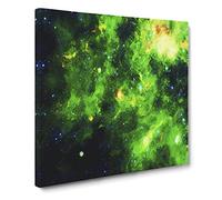 Out of Space Vol.26 in Abstract Modern Canvas Wall Art Print Ready to Hang, Framed Picture for Living Room Bedroom Home Office Décor, 14x14 Inch (35x35 cm)