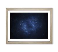 Out Of Space Vol.27 In Abstract Modern Art Framed Wall Art Print, Ready to Hang Picture for Living Room Bedroom Home Office Décor, Oak A4 (34 x 25 cm)