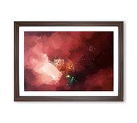 Out of Space Vol.29 in Abstract Framed Print | A2 Walnut Framed Wall Art | Ready to Hang | Abstract Space Picture | Living Room Bedroom Lounge Office