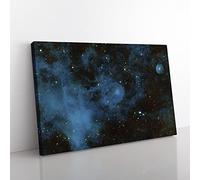 Out Of Space Vol.32 In Abstract Modern Art Canvas Wall Art Print Ready to Hang, Framed Picture for Living Room Bedroom Home Office Décor, 60x40 cm (24x16 Inch)