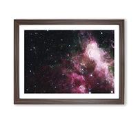 Out Of Space Vol.43 In Abstract Modern Art Framed Print | A2 Walnut Framed Wall Art | Ready to Hang | Abstract Space Picture | Living Room Bedroom Lounge Office