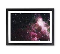 Out Of Space Vol.43 In Abstract Modern Art Framed Wall Art Print, Ready to Hang Picture for Living Room Bedroom Home Office Décor, Black A3 (46 x 34 cm)