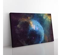 Out Of Space Vol.44 In Abstract Modern Art Canvas Wall Art Print Ready to Hang, Framed Picture for Living Room Bedroom Home Office Décor, 76x50 cm (30x20 Inch)