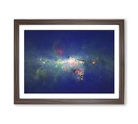 Out Of Space Vol.46 In Abstract Modern Art Framed Print | A3 Walnut Framed Wall Art | Ready to Hang | Abstract Space Picture | Living Room Bedroom Lounge Office