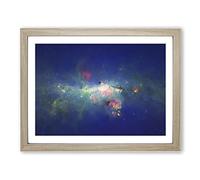 Out Of Space Vol.46 In Abstract Modern Art Framed Print | A4 Oak Framed Wall Art | Ready to Hang | Abstract Space Picture | Living Room Bedroom Lounge Office