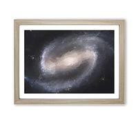 Out Of Space Vol.7 In Abstract Modern Art Framed Wall Art Print, Ready to Hang Picture for Living Room Bedroom Home Office Décor, Oak A2 (64 x 46 cm)