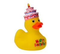ootb 20/1063 Happy Birthday Squeaky Duck, Yellow, Multi-Coloured