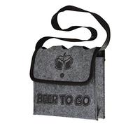 Out of The Blue Bottle Bag 3 Bottles Beer Carrier Bottle Carrier Transport Basket Beer to Go, Gray, 18,5·21·7cm, Grey Shoulder Bag Beer to go