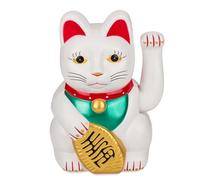 Out of the blue Decorative Object/Chinese Lucky Cat Waving Left Paw 20 x 14 cm Multi-Coloured