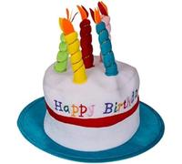 Out of the blue Happy 5 Candle Plush Birthday Hat, Multicolour, ca. 30 x 27 cm