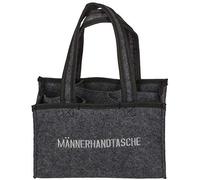 Out of the blue Men's Felt Handbag with 6 compartments, Approx. 24 x 15 cm, Gray