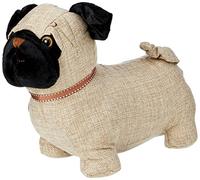 Out of the Blue Pug Dog Shaped Door Stopper, Fabric, Brown, 28x28x21 cm