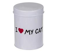 Out of the Blue Round Metal Tin I Love My Cat 10 x 14 x 5 White