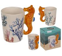 Out of the blue Seahorse Mug 11 x 8.5 cm 300 ml Stoneware in Gift Box