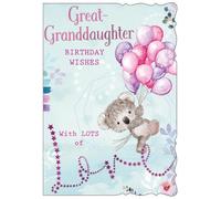 Out Of The Blue Studios Limited Great Granddaughter Birthday Wishes With Lots of Love Premium Cards
