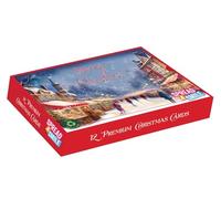 out of the blue Studios Premium Christmas Cards, Festive Market Winter Scene, with Envelopes, 12 Pack