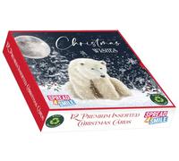out of the blue Studios Premium Christmas Cards, Polar Bear Snow Scene, with Envelopes, Spread A Smile, 12 Pack