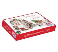 out of the blue Studios Premium Christmas Cards, Traditional Festive Scene, with Envelopes, Spread A Smile, 12 Pack