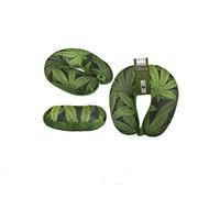 Out of the blue Travel Neck Cushion/Pillow - Cannabis Leaf Design